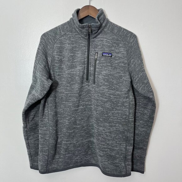 Patagonia Mens Better Sweater‎ 1/4 Zip Gray Fleece Pullover Size M - Picture 1 of 6